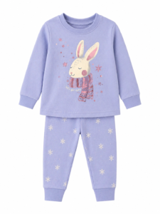 Pijama Infantil Carter’s Celeste de Conejitos – Suave y Cómoda, Talla 24 Meses