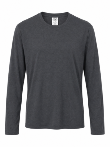 Franela Manga Larga Athletic Black Soot Hombre – Tela Suave, Ajuste Cómodo, Talla XS