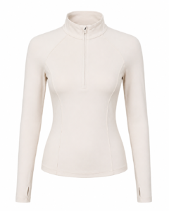 Chaqueta Deportiva Avia Color Hueso Mujer – Ajuste Fit, Tela Stretch, Talla S