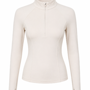 Chaqueta Deportiva Avia Color Hueso Mujer – Ajuste Fit, Tela Stretch, Talla S