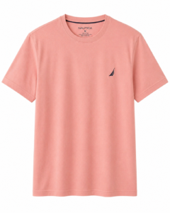 Franela Caballero Náutica Color Salmón – Manga Corta, Cómoda y Casual