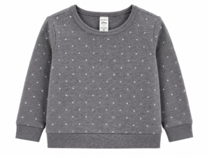 Suéter Bebé Carter’s Gris con Lunares Plateados – Suave, Elegante y Cómodo